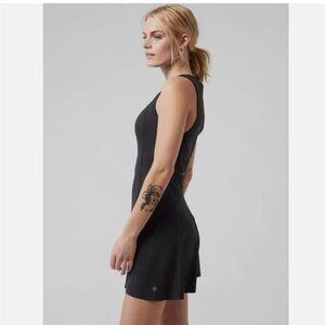 Athleta Black Ace Tennis Dress Size Small Quarter Zip